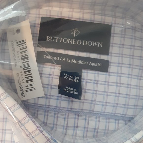 Buttoned Down Men's Gingham Plaid Dress Shirt Long Sleeve Amazon's Brand - Picture 8 of 12